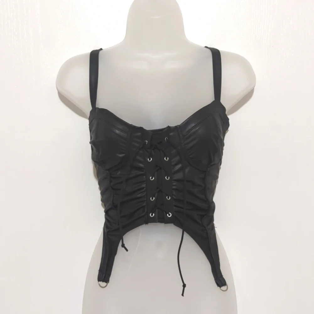 Roma Concept | Cropped Bustier | Lingerie Top | Y2K | Edgy | Goth | Grommet Top